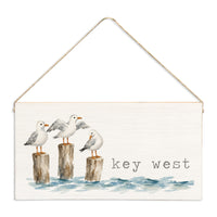 Gull Trio Personalized Twine Sign