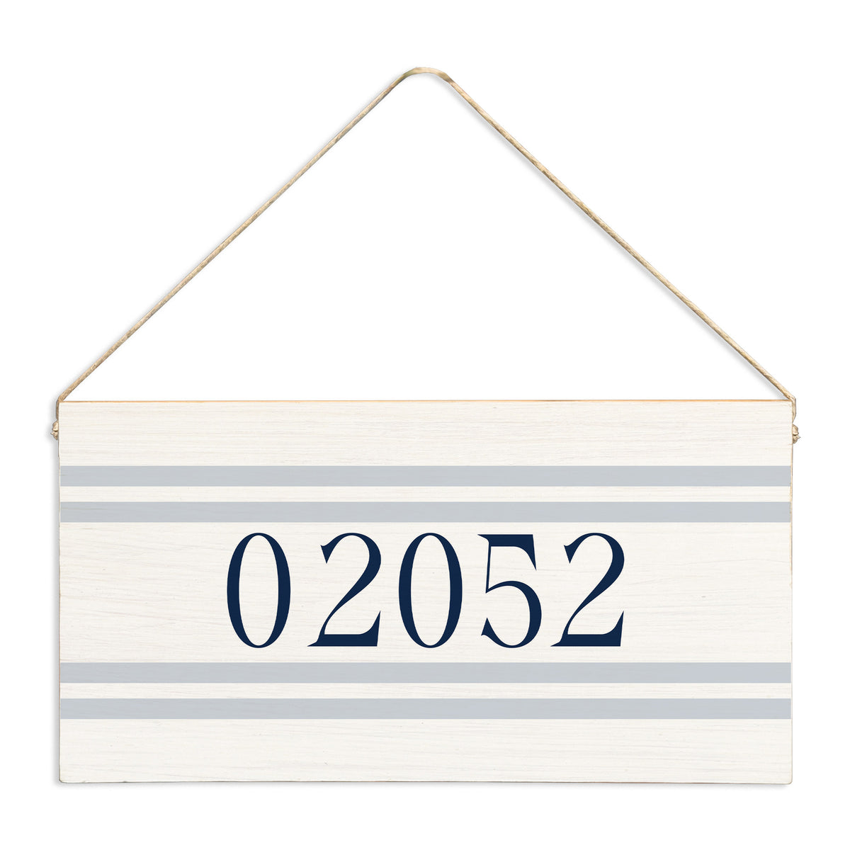 Blue Stripes Personalized Twine Sign