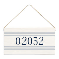 Blue Stripes Personalized Twine Sign