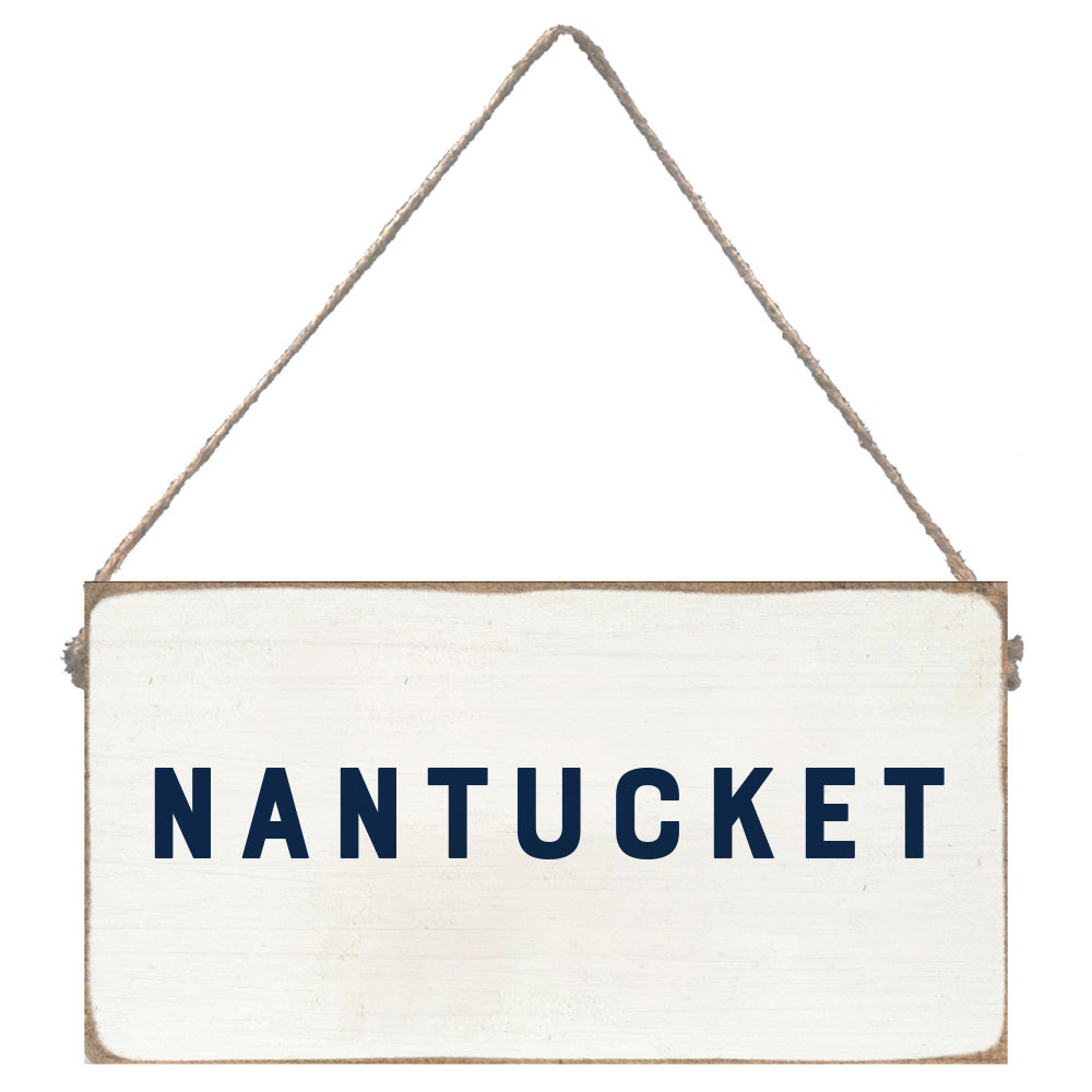 White Personalized Twine Sign