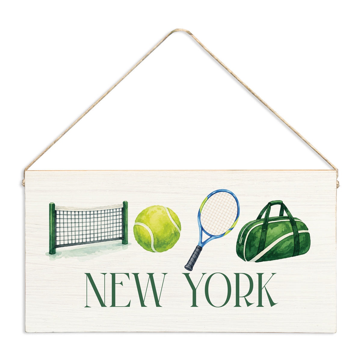 Tennis Icons Personalized Twine Sign