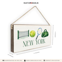 Tennis Icons Personalized Twine Sign