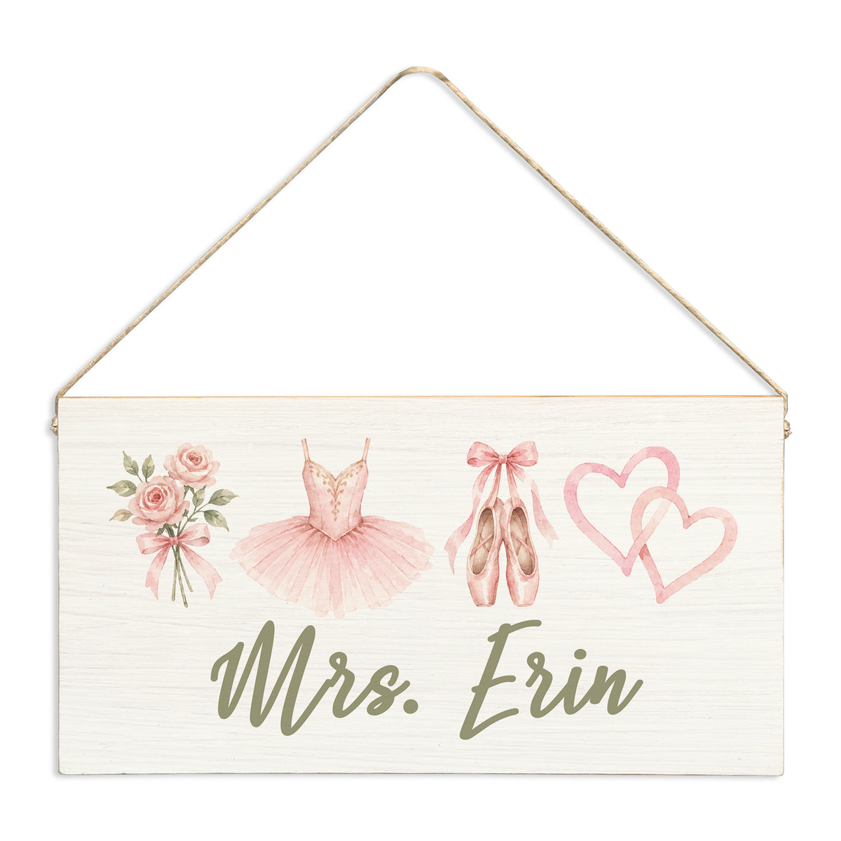Ballet Icons Personalized Twine Sign