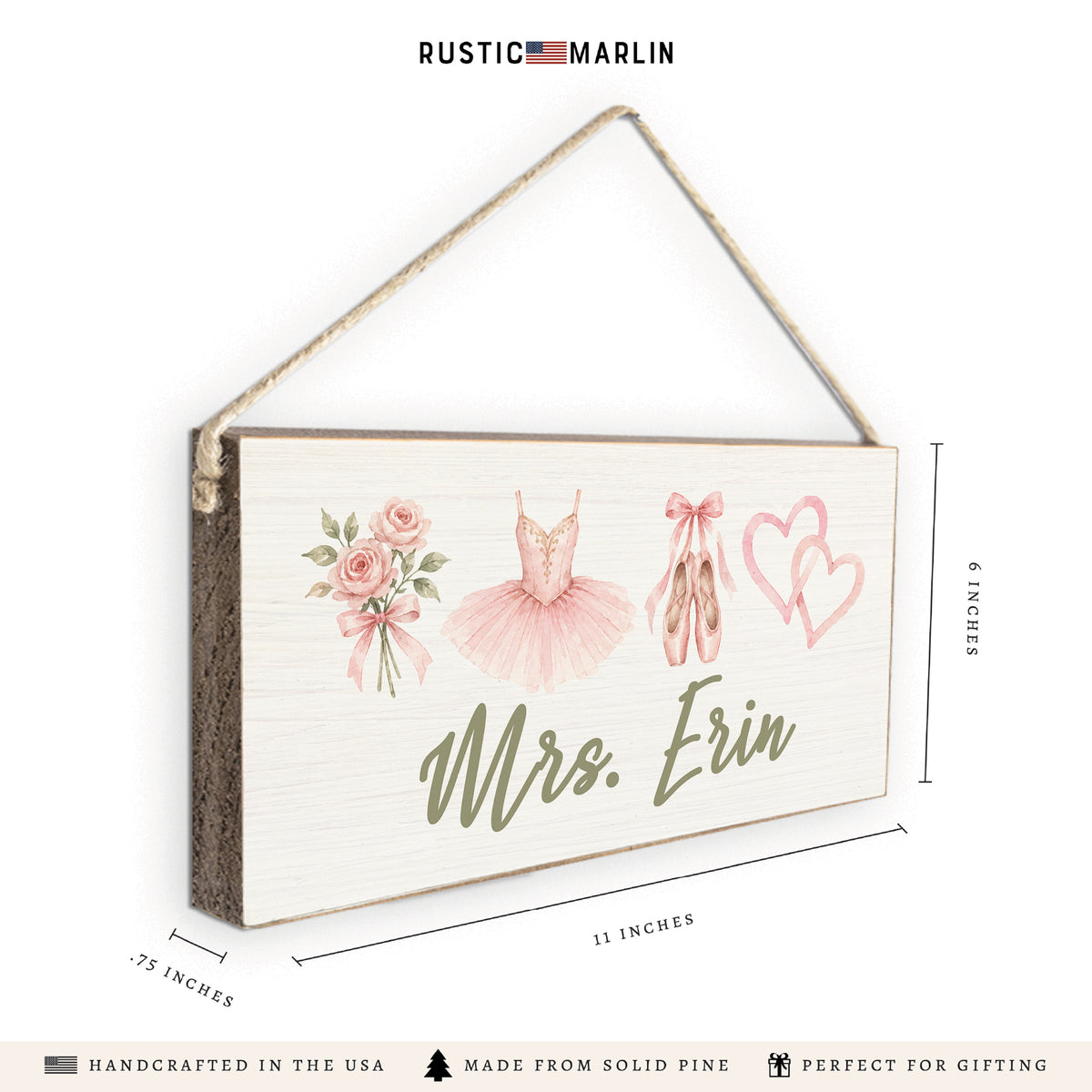 Ballet Icons Personalized Twine Sign