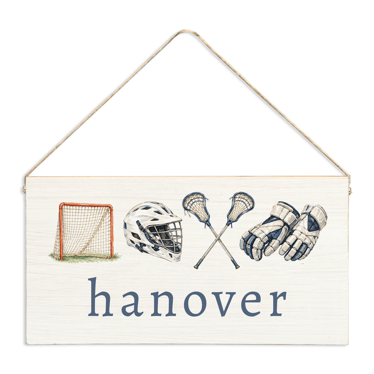 Lacrosse Icons Personalized Twine Sign