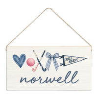 Field Hockey Icons Personalized Twine Sign