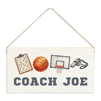 Basketball Icons Personalized Twine Sign