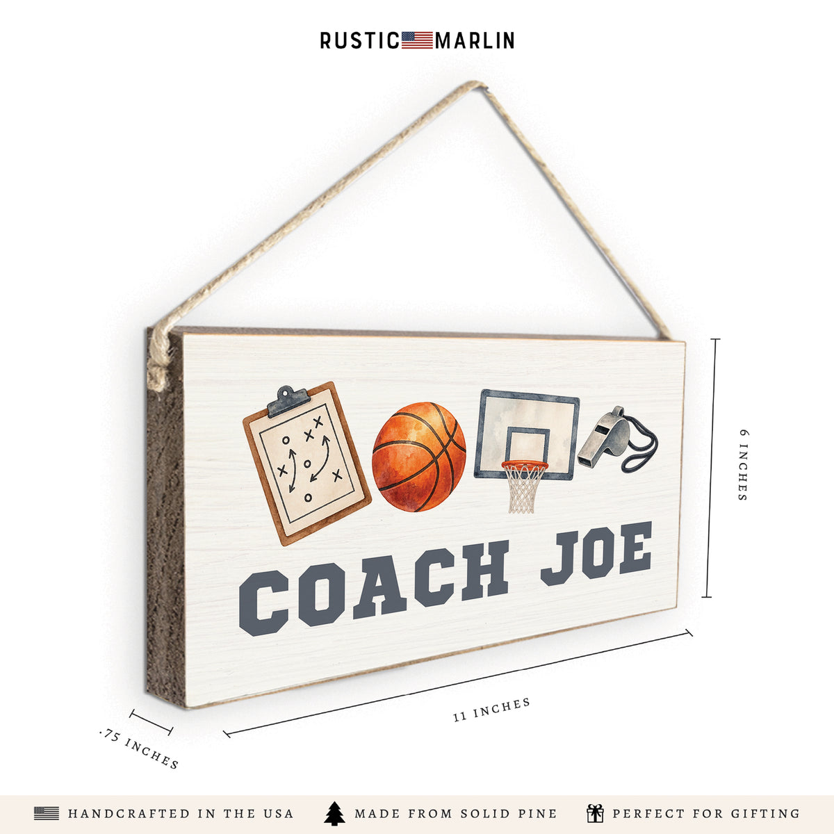 Basketball Icons Personalized Twine Sign