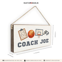 Basketball Icons Personalized Twine Sign
