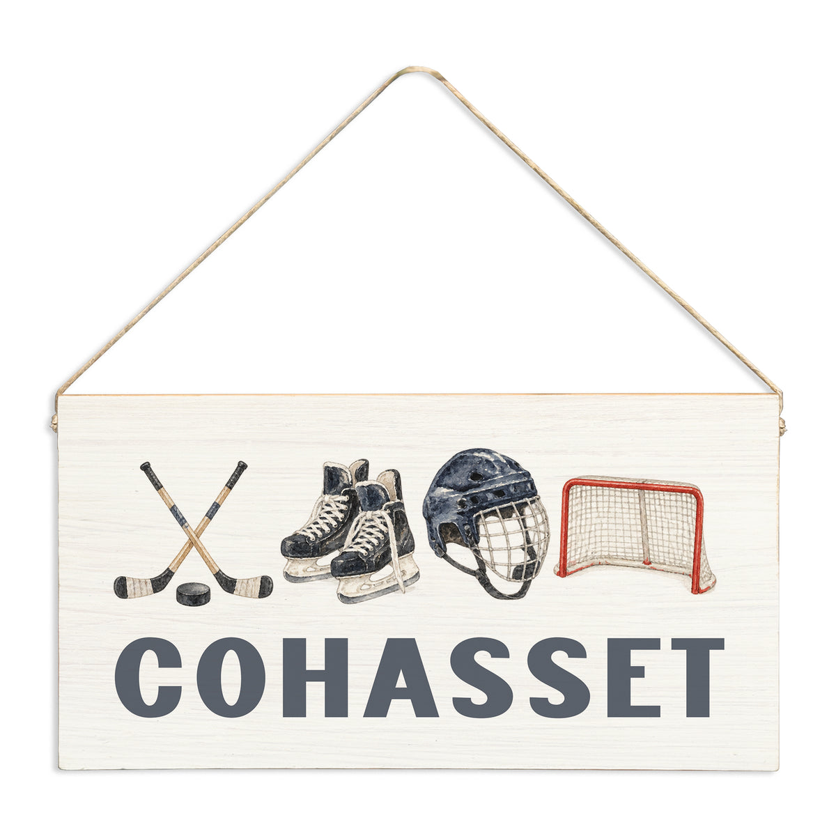 Hockey Icons Personalized Twine Sign