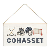 Hockey Icons Personalized Twine Sign
