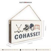 Hockey Icons Personalized Twine Sign