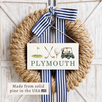 Golf Icons Personalized Twine Sign