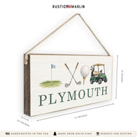 Golf Icons Personalized Twine Sign
