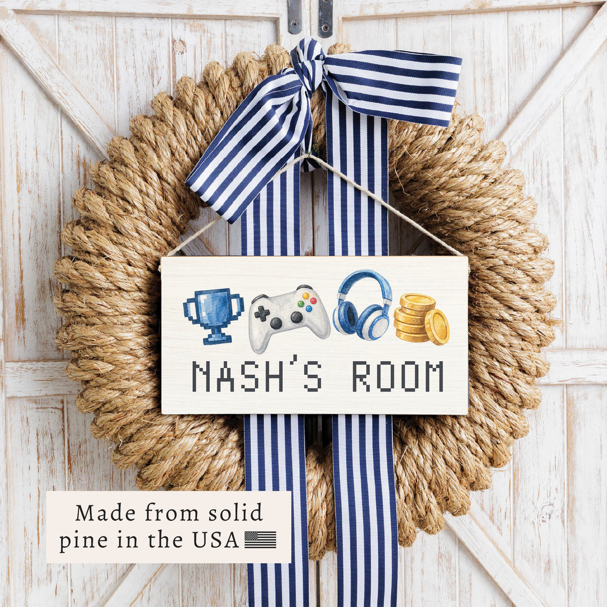 Gamer Icons Personalized Twine Sign