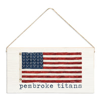 Lacrosse Flag Personalized Twine Sign