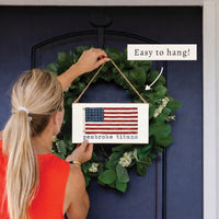 Lacrosse Flag Personalized Twine Sign