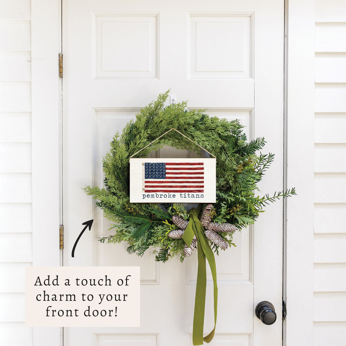 Lacrosse Flag Personalized Twine Sign