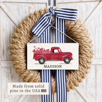 Heart Truck Personalized Twine Sign