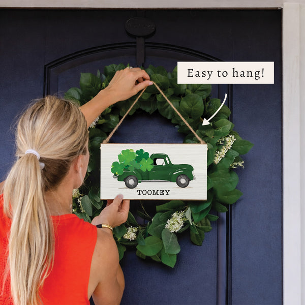 Shamrock Truck Personalized Twine Sign