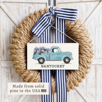 Hydrangea Truck Personalized Twine Sign