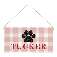 Paw Lights Personalized Twine Sign