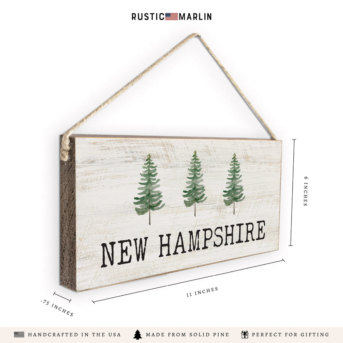 Watercolor Trees Personalized Twine Sign
