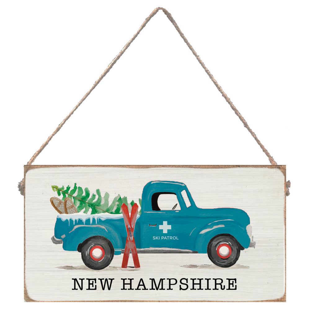 Ski Patrol Truck Personalized Twine Sign