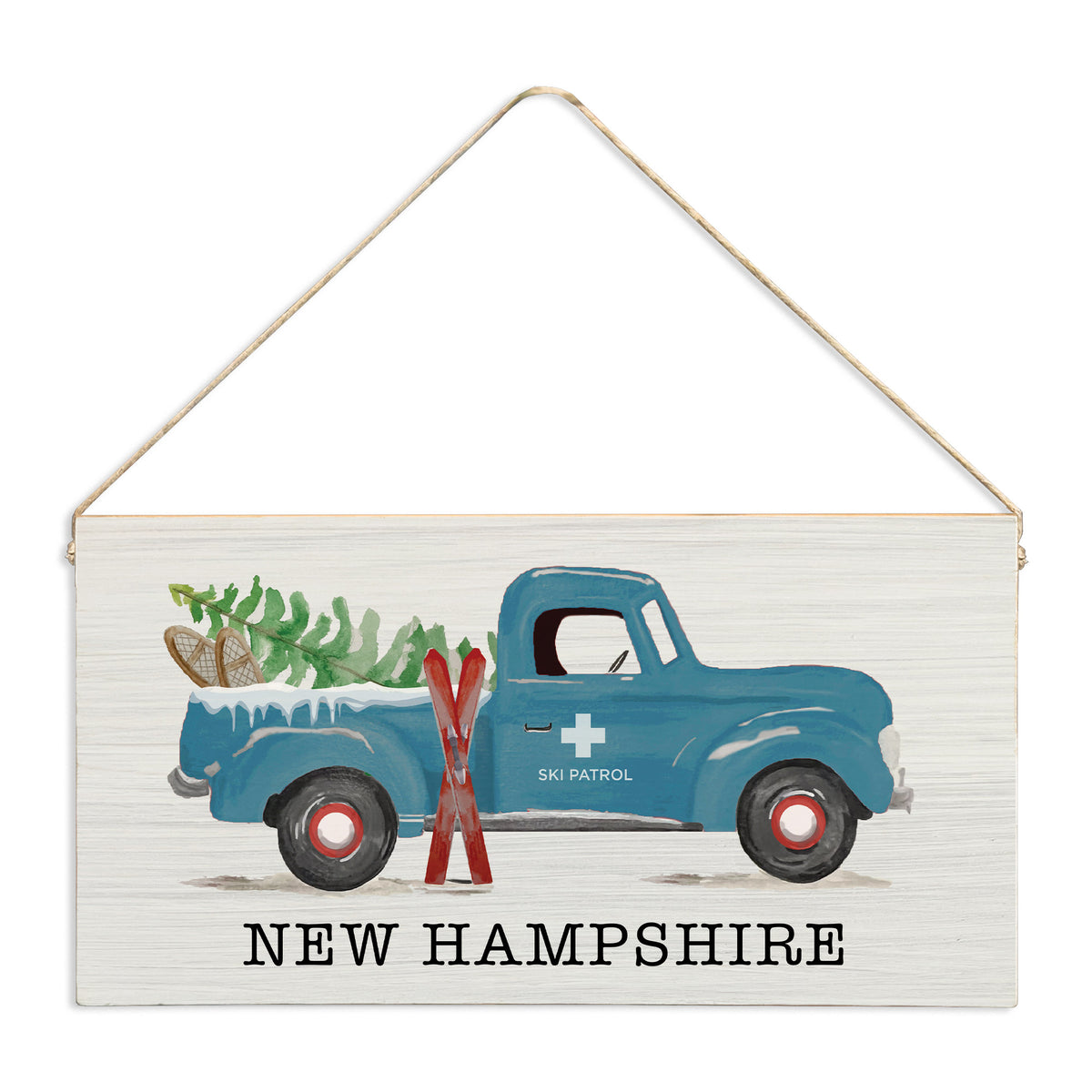 Ski Patrol Truck Personalized Twine Sign