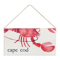Lobster Watercolor Personalized Twine Sign