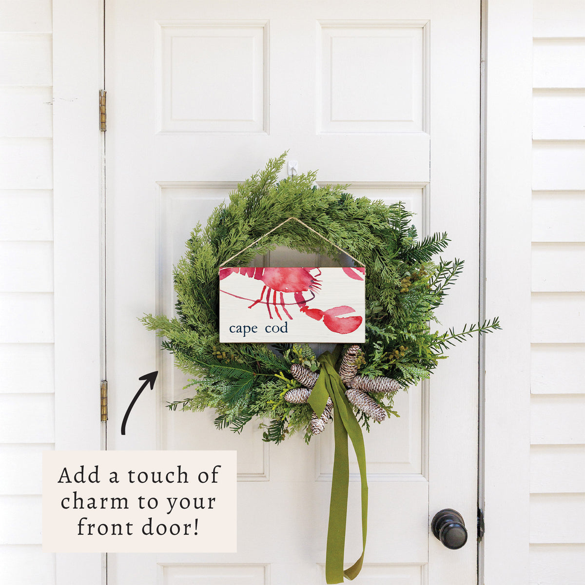 Lobster Watercolor Personalized Twine Sign