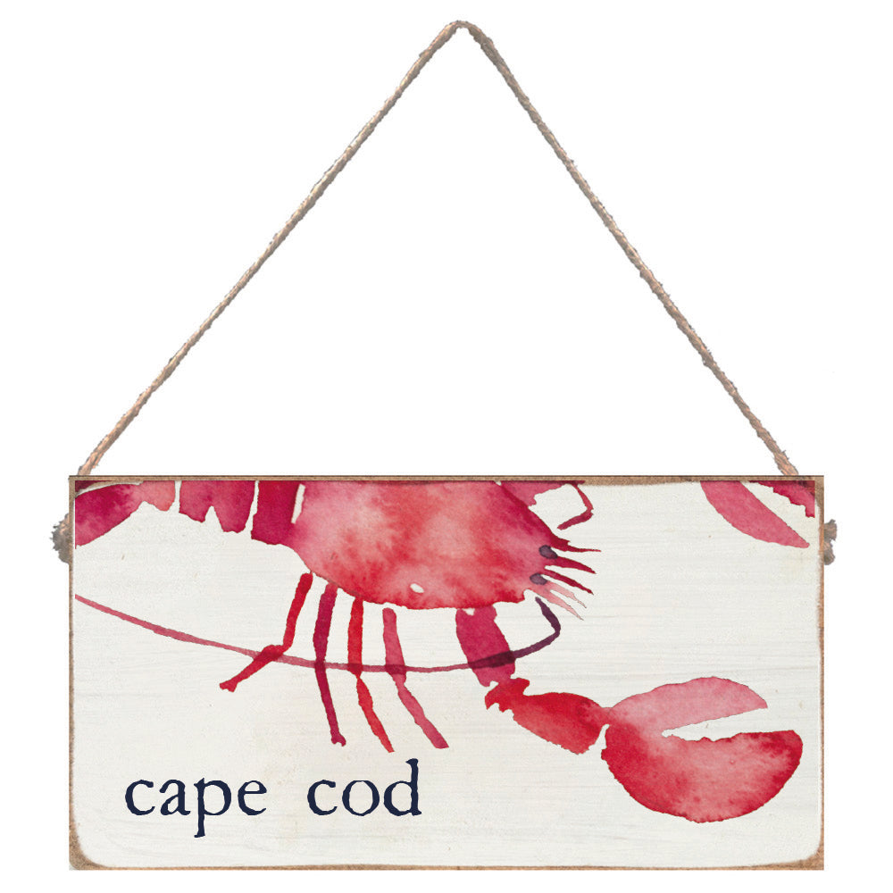 Watercolor Lobster Personalized Twine Sign