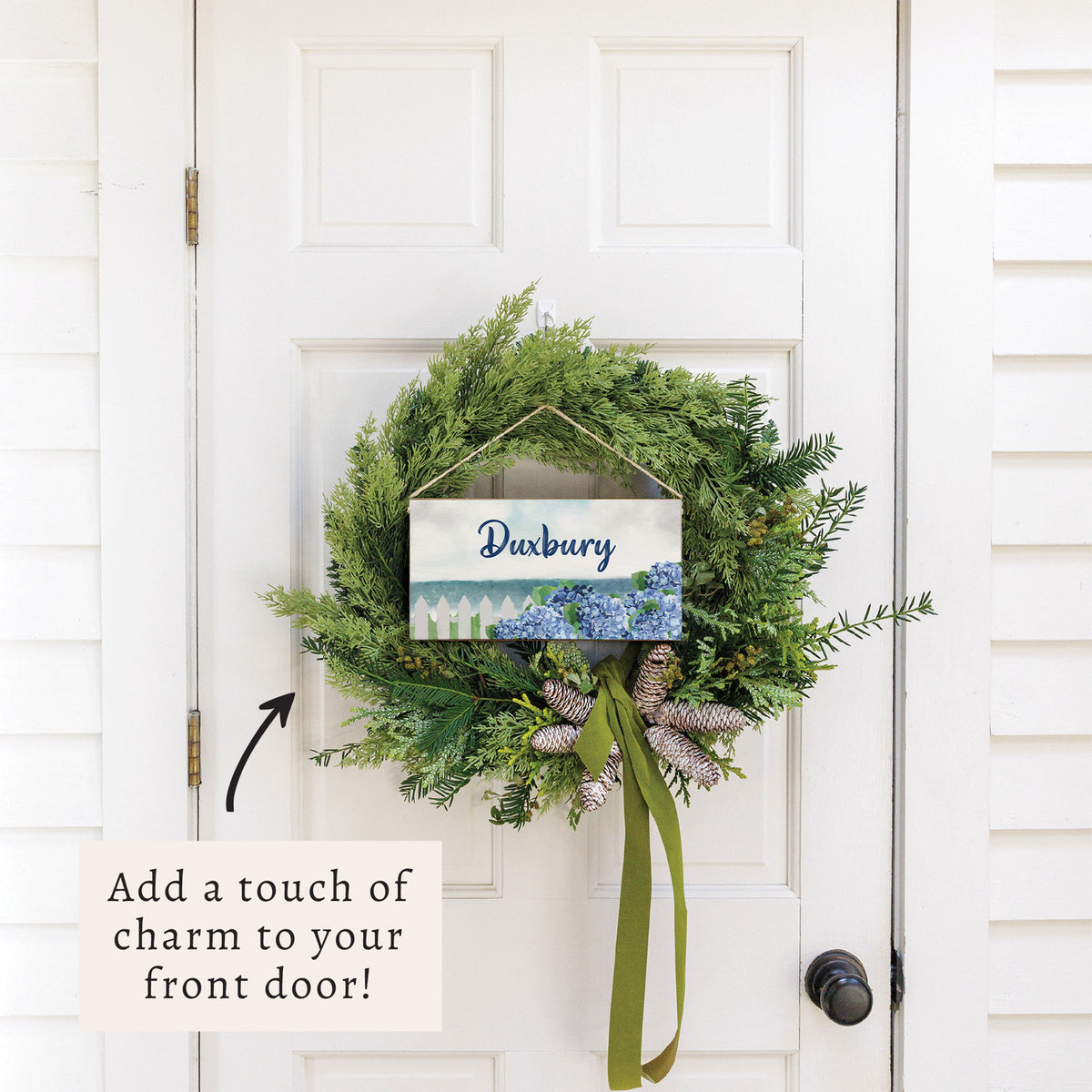 Hydrangea Dreams Personalized Twine Sign