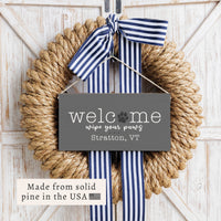 Wipe Your Paws Personalized Twine Sign