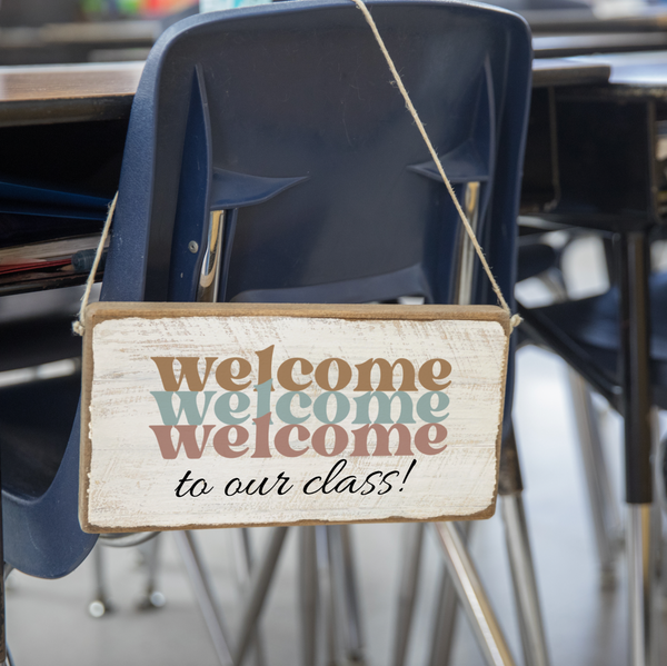 Personalized Welcome Home Twine Hanging Sign