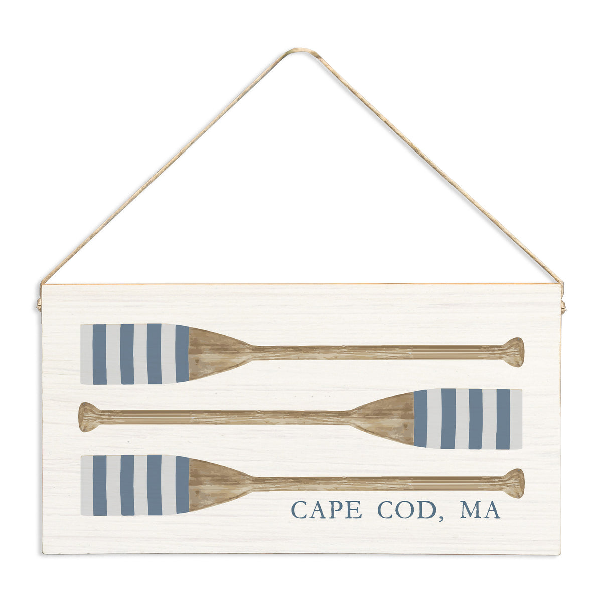 Striped Oars Personalized Twine Sign