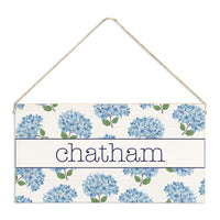 Blooming Hydrangea Personalized Twine Sign