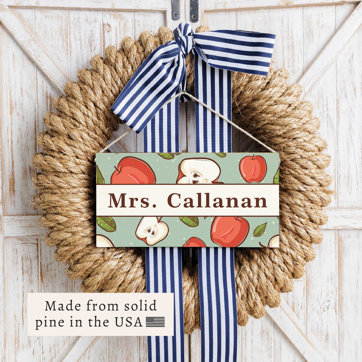 Apples Personalized Twine Sign
