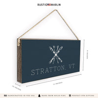 Skis Personalized Twine Sign