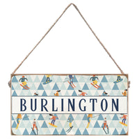 Modern Mountain Personalized Twine Sign