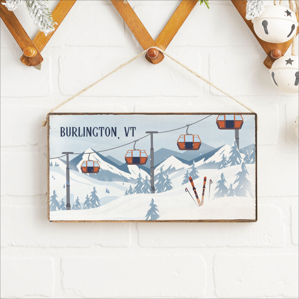 Personalized Alpine Lift Twine Hanging Sign