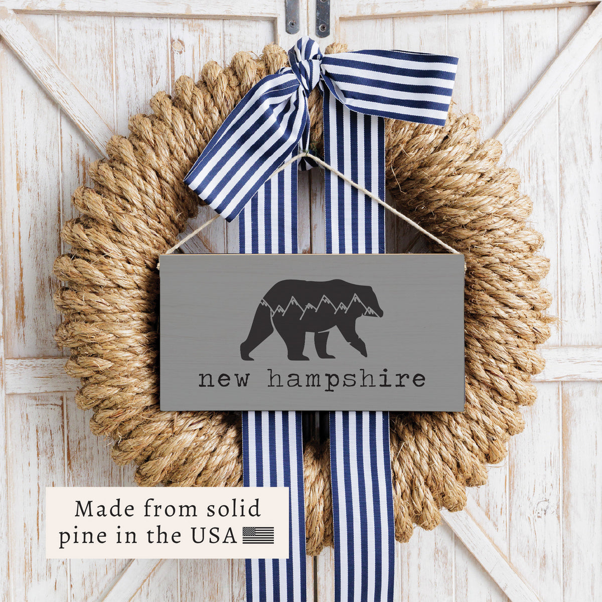 Mountain Bear Personalized Twine Sign
