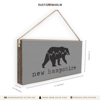 Mountain Bear Personalized Twine Sign