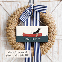 Dog Canoe Personalized Twine Sign