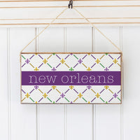 Signature Madri Gras Personalized Twine Sign