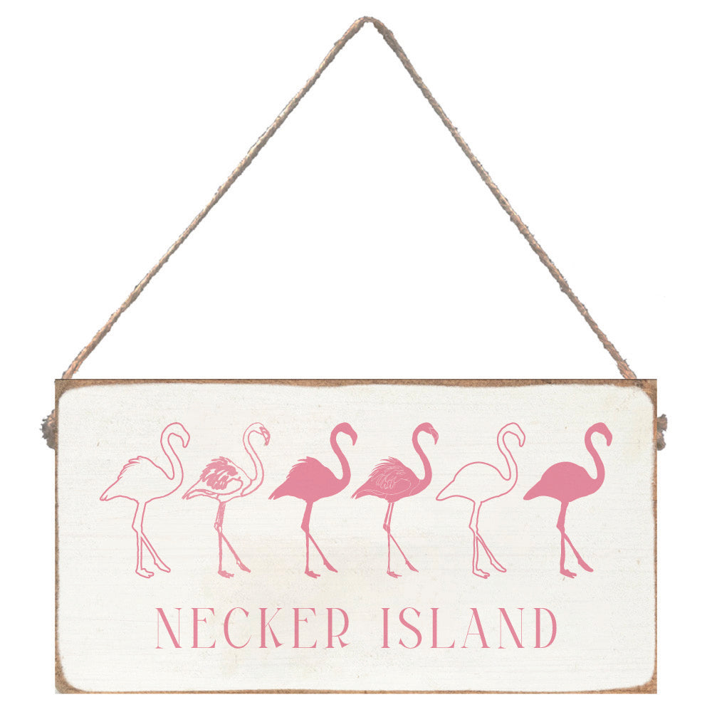 Your Place Flamingo Personalized Twine Sign