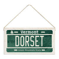 Vermont License Plate Personalized Twine Sign