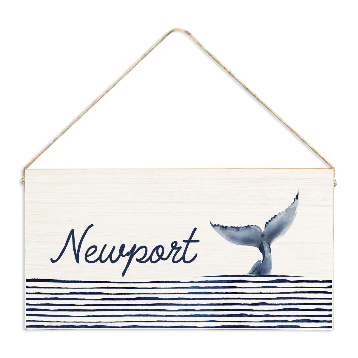 Whale Tail Personalized Twine Sign