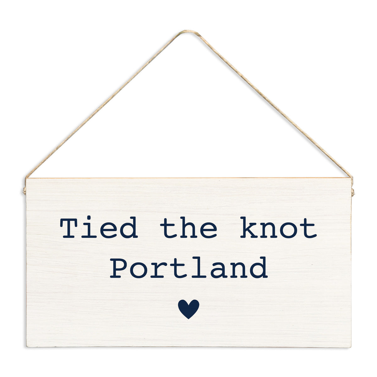 Tied The Knot Blue Personalized Twine Sign