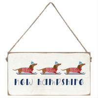 3 Dog Ski Personalized Twine Sign
